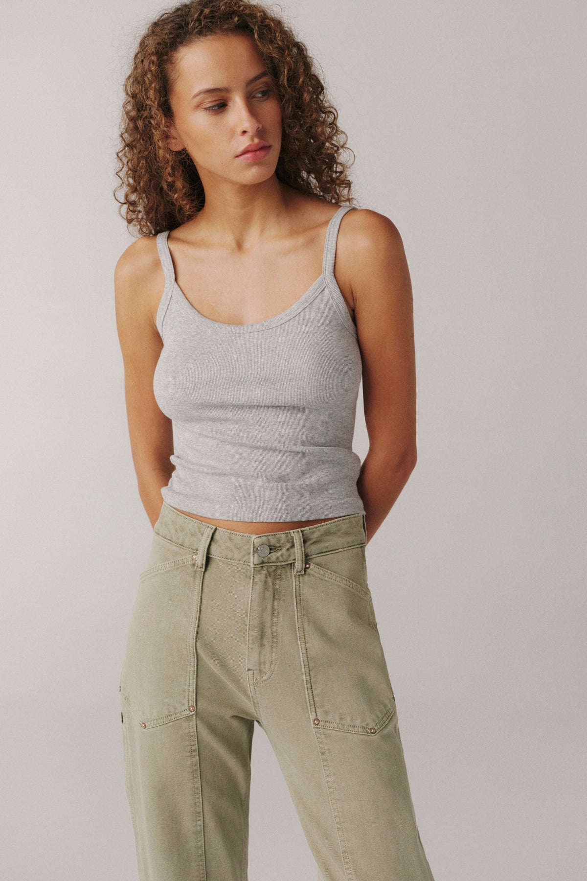 SAT - 90'S UTILITY STRAIGHT JEANS | LAUREL GREEN