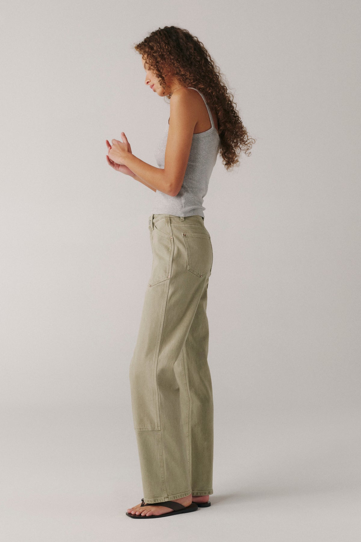 SAT - 90'S UTILITY STRAIGHT JEANS | LAUREL GREEN