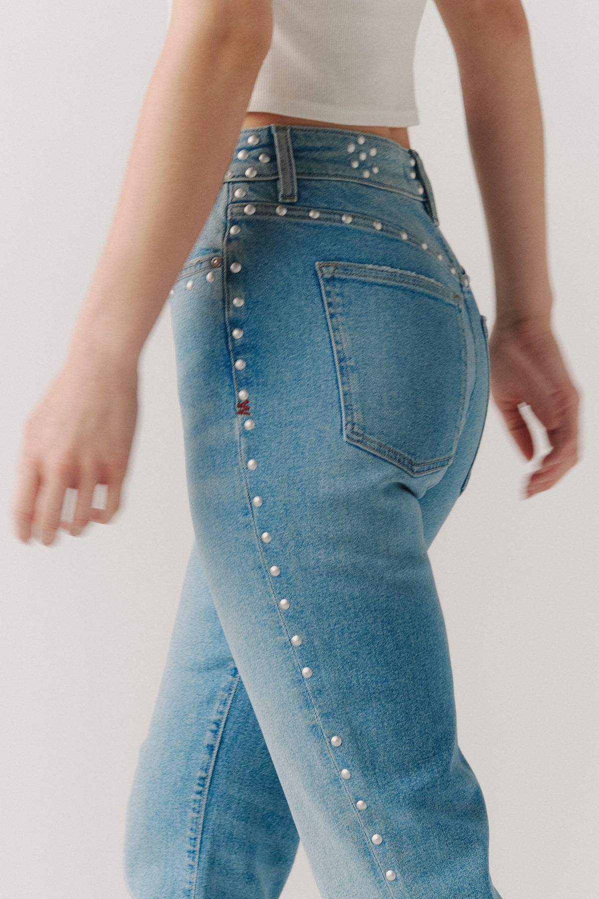 NAO - HIGH RISE BOOTCUT JEANS | STUDDED UP