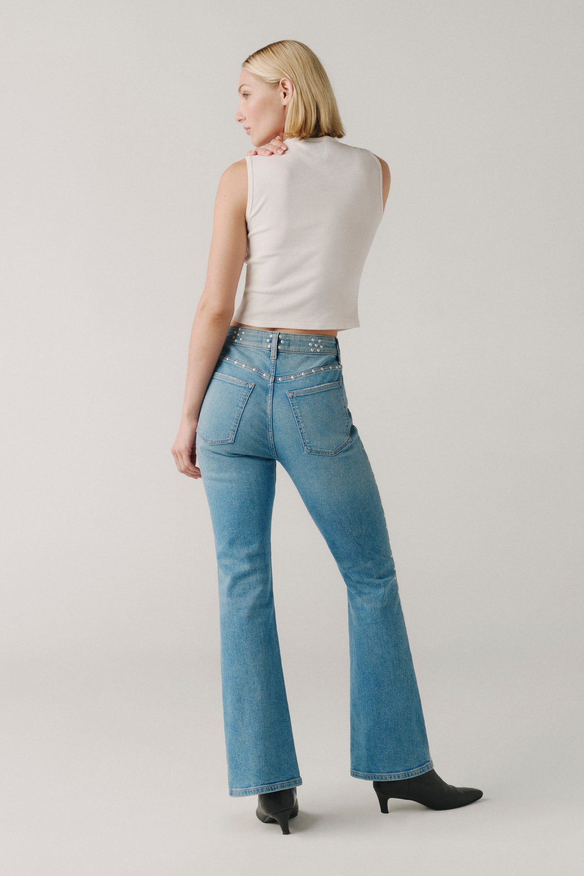 NAO - HIGH RISE BOOTCUT JEANS | STUDDED UP