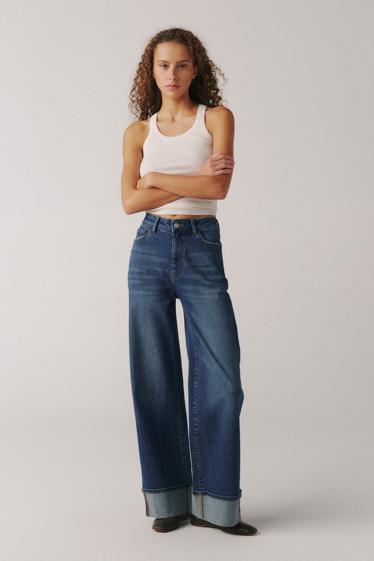 NCE - WIDE LEG JEANS | DOUBLE CUFF