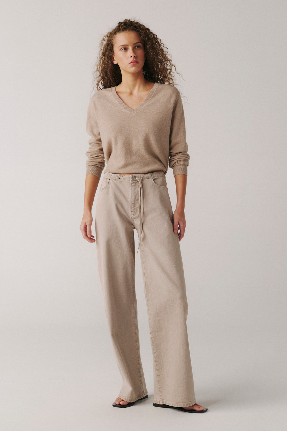 The Big Easy - Sand Dollar Wide Leg Drawstring Pants with 32