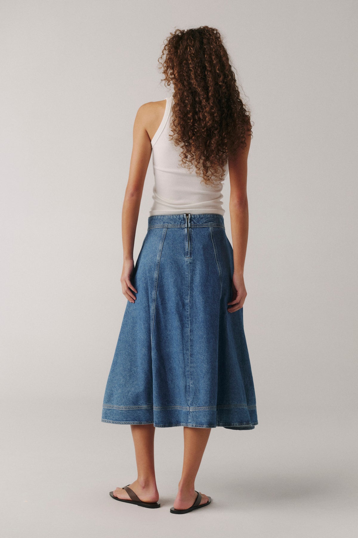 LOS - DENIM MIDI SKIRT | HANG UP