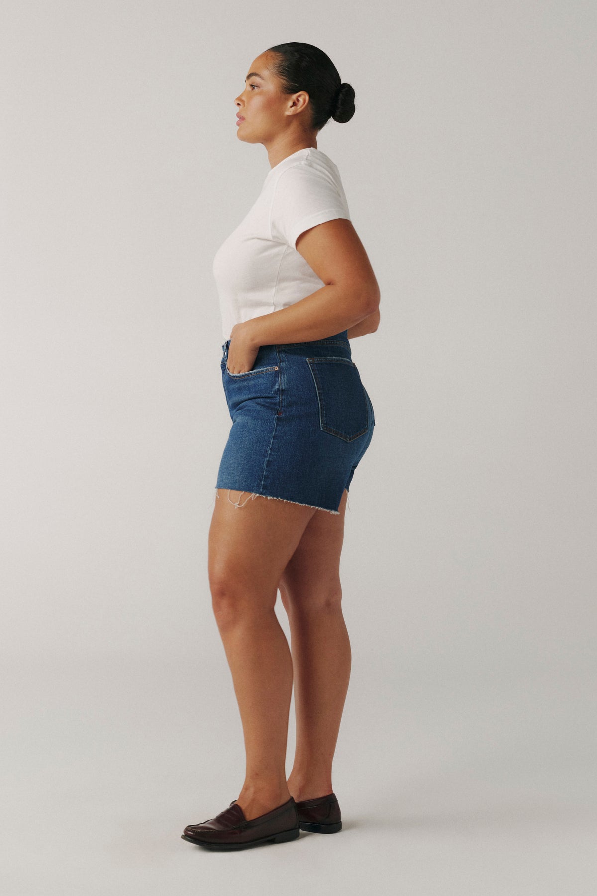 VVI PLUS - RELAXED JEAN SHORT | MERMAID BLUES