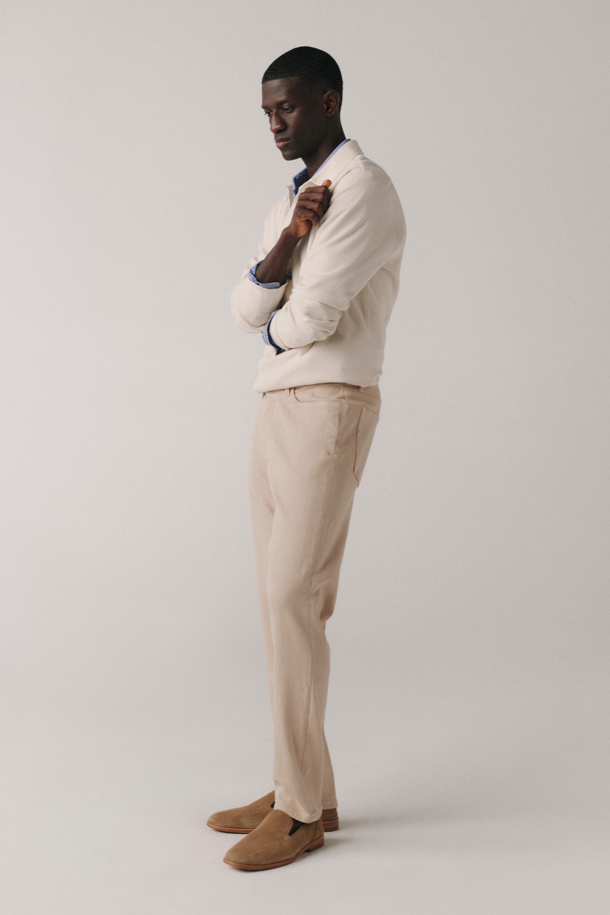 IND - ATHLETIC TAPERED JEANS | BEIGE STONE