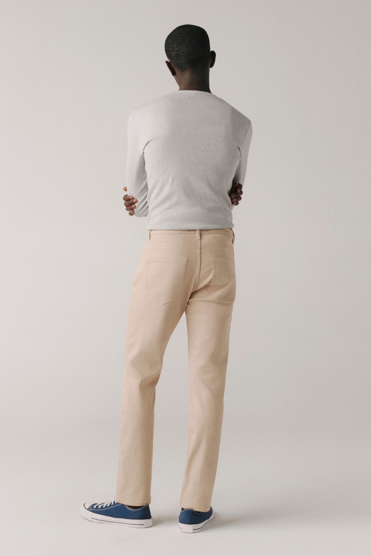 AMS - TWILL SLIM PANTS | BEIGE STONE