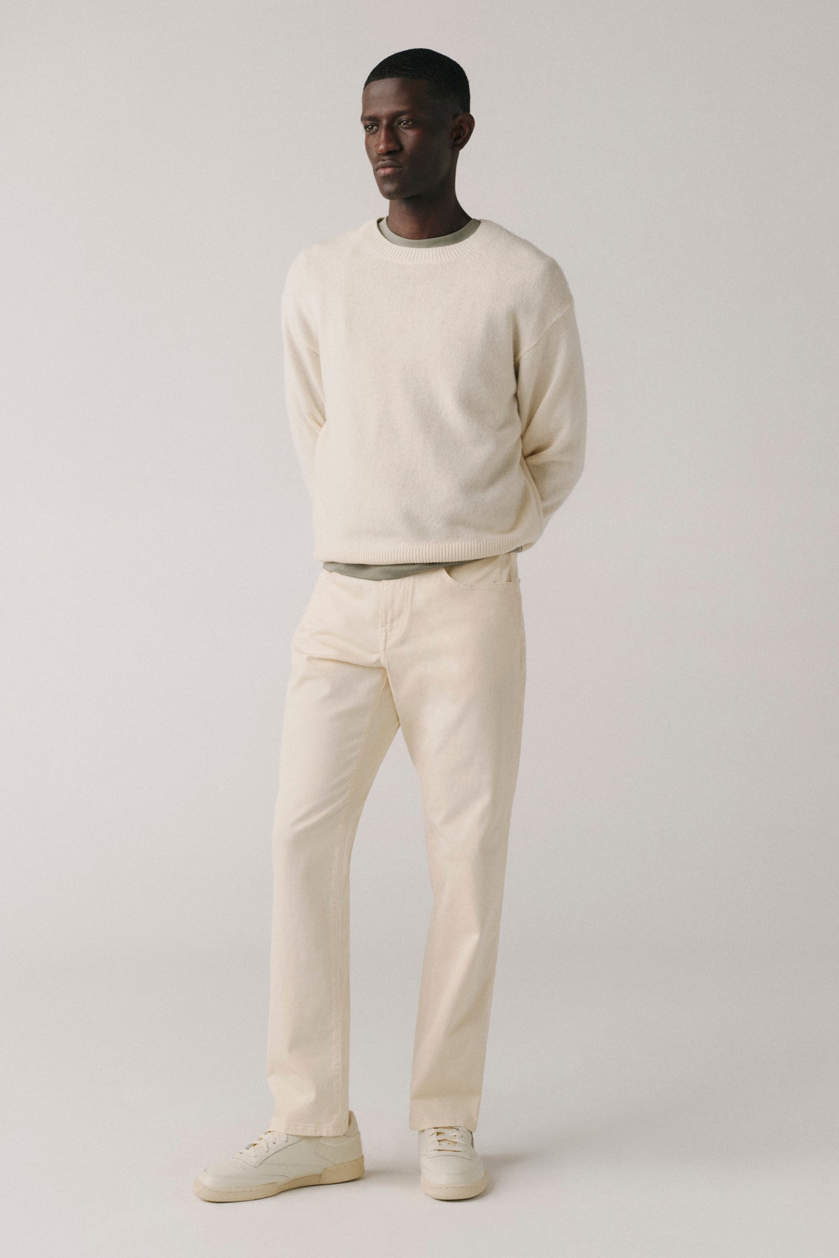 AMS - TWILL SLIM PANTS | BIRCH