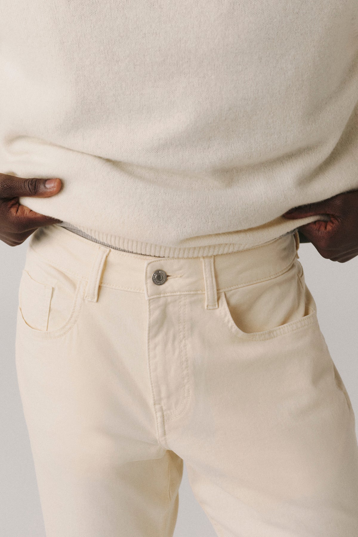 AMS - TWILL SLIM PANTS | BIRCH