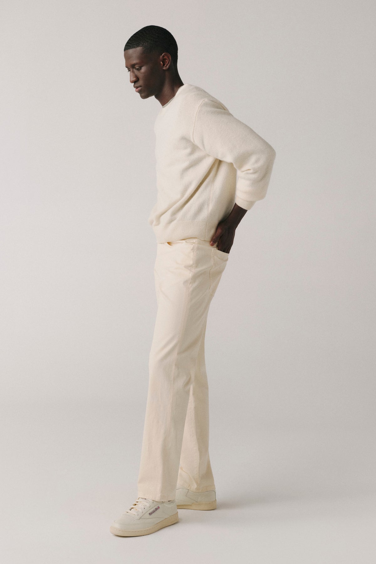 AMS - TWILL SLIM PANTS | BIRCH