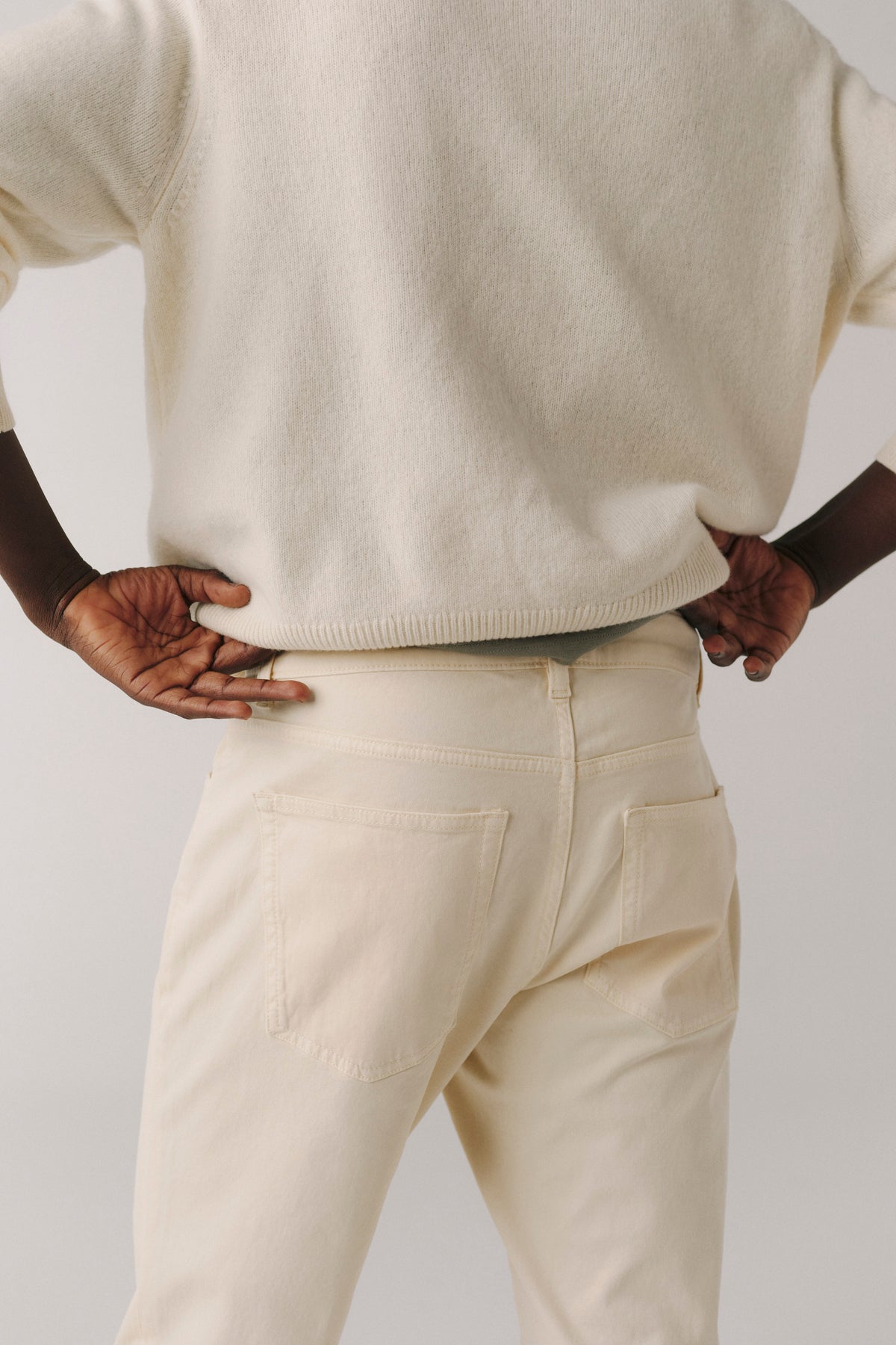 AMS - TWILL SLIM PANTS | BIRCH