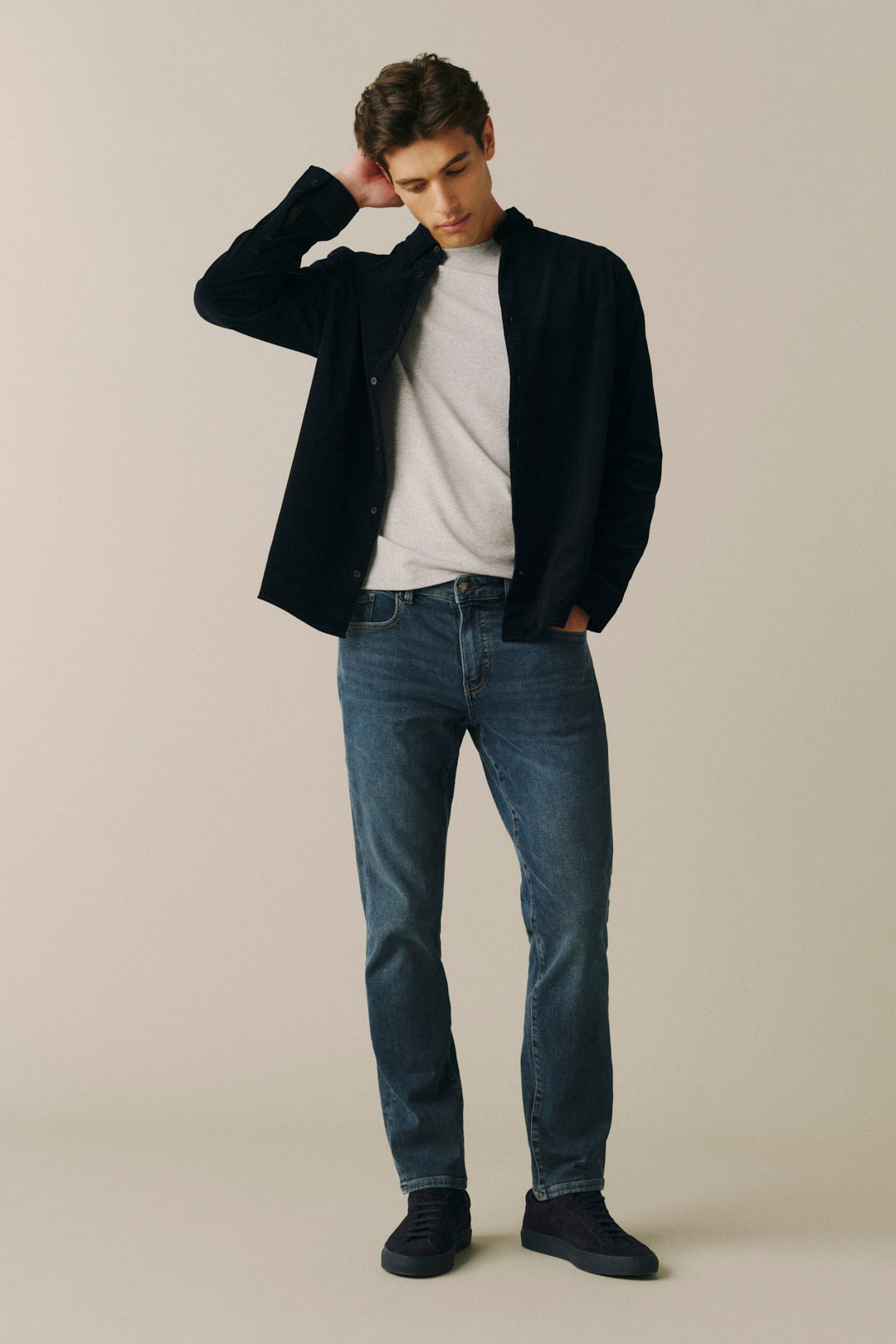AMS Men's Slim jeans in Living Legend, front view