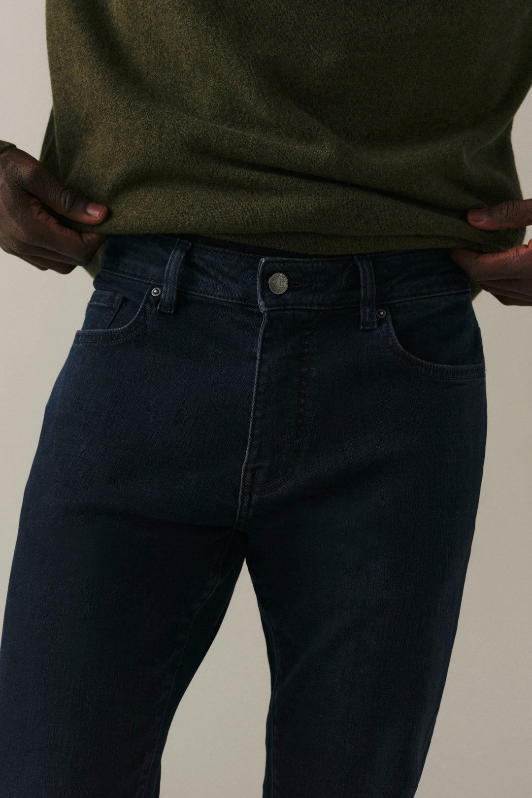 AMS Men's Slim jeans in Drive All Night, detail view