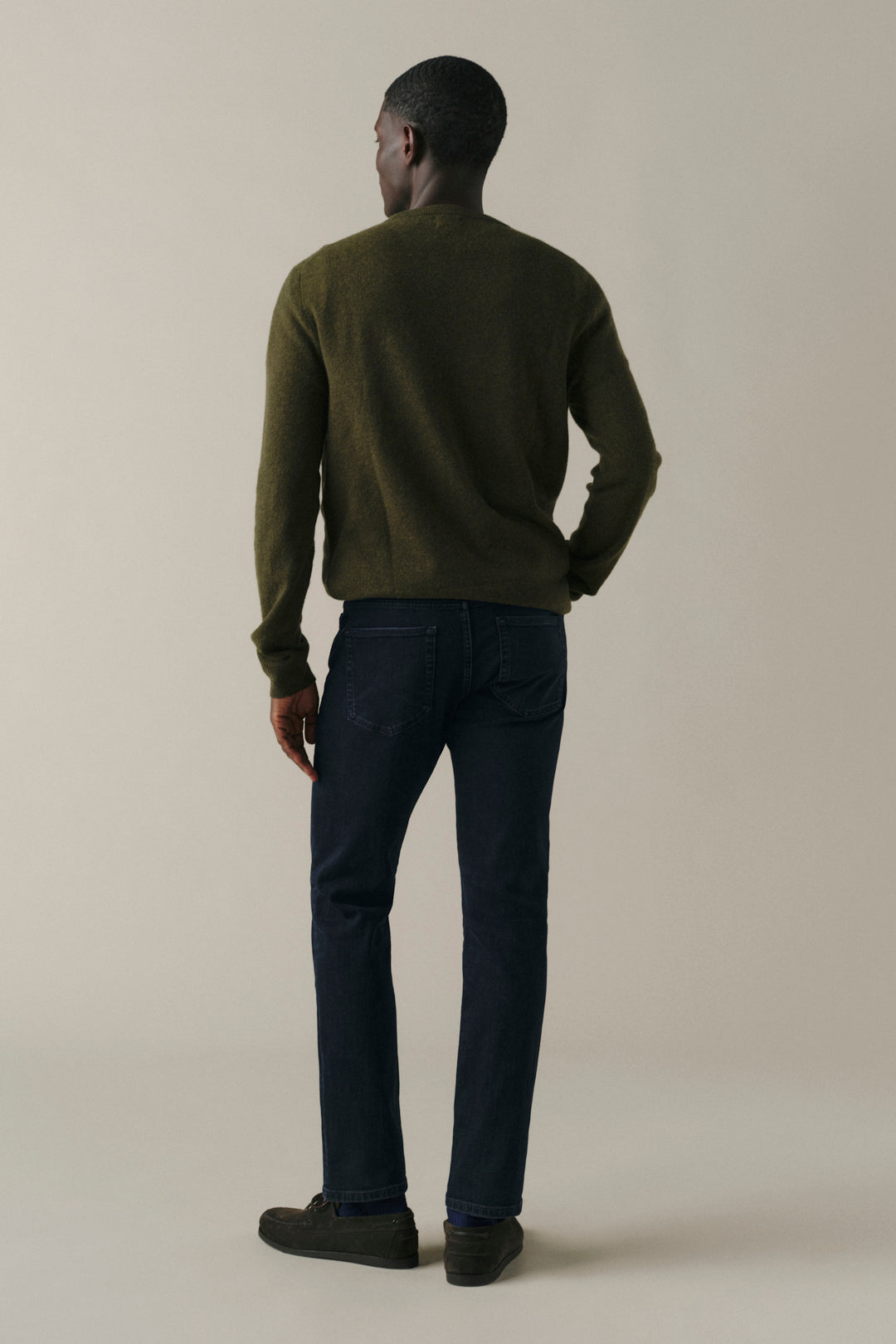 AMS Men's Slim jeans in Drive All Night, back view