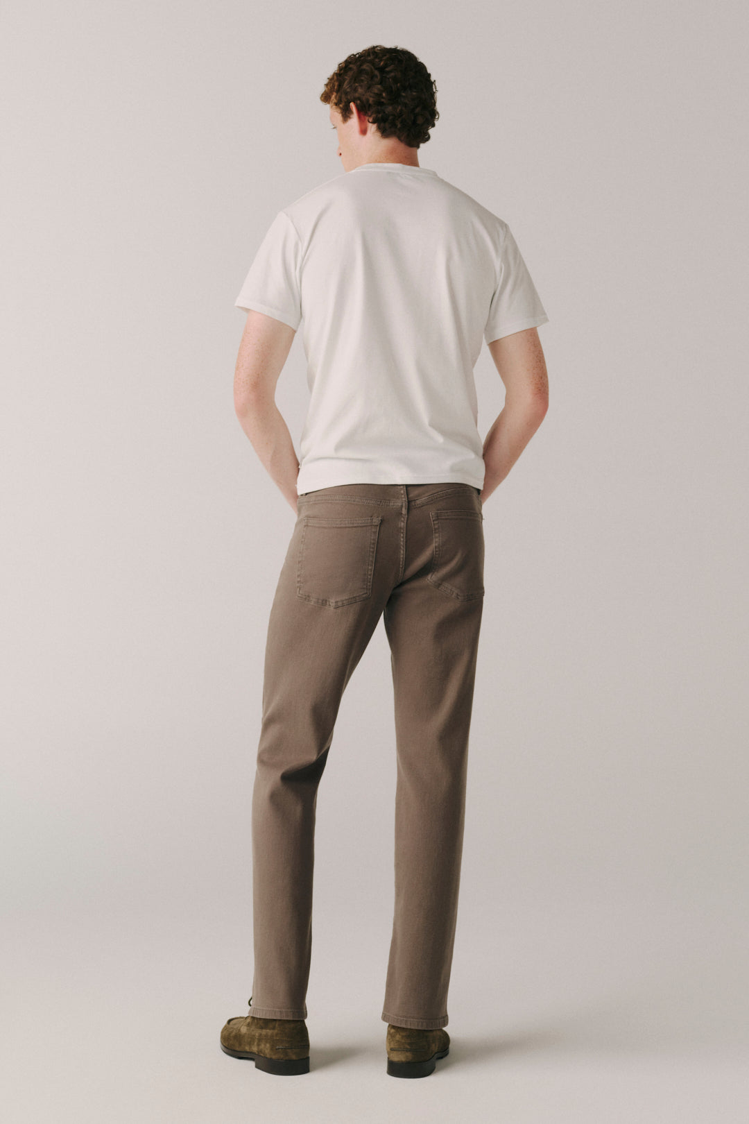 AMS Men's Slim jeans in Fog Grey, detail view
