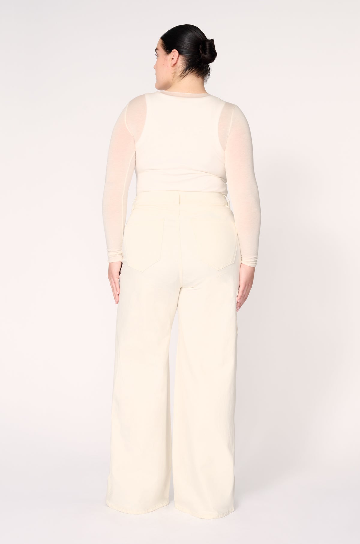HOU PLUS - RELAXED WIDE LEG JEANS | CLOUD