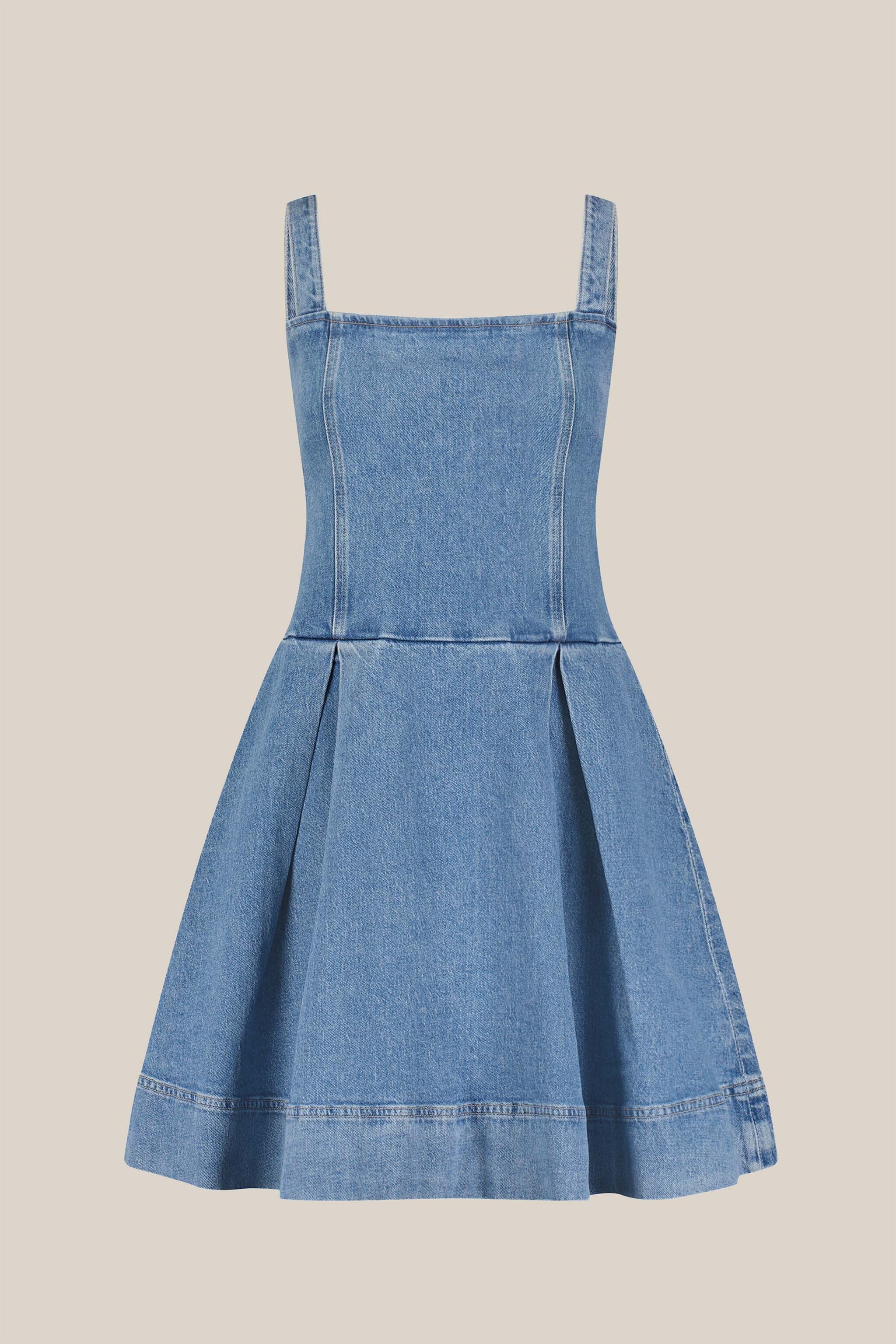 MEM PLUS - DENIM MINI DRESS | SILVERADO