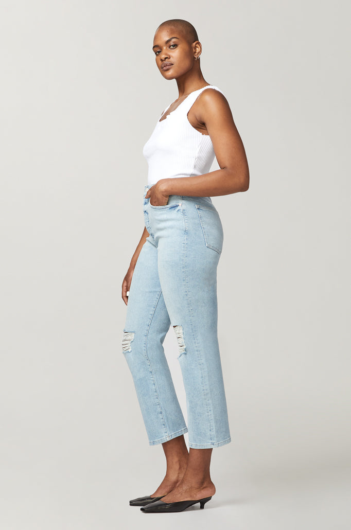 ASE - HIGH RISE STRAIGHT JEANS, VENTURE