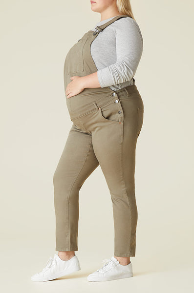 DFW PLUS MATERNITY OVERALL LEAFY GREEN
