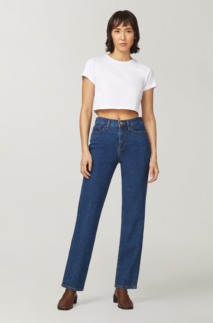 EZE - 90'S HIGH RISE LOOSE STRAIGHT JEANS | RIVERIE | Warp + Weft