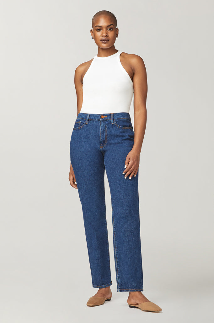EZE - 90'S HIGH RISE LOOSE STRAIGHT JEANS | RIVERIE