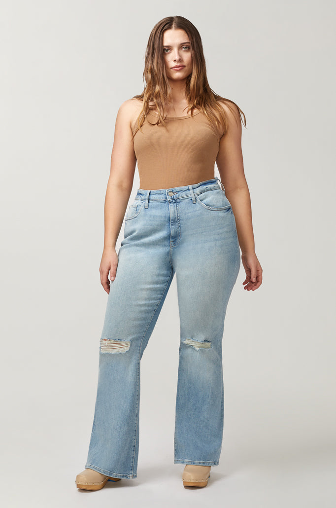 MIA PLUS - HIGH RISE FLARE JEANS | SMITH | Warp + Weft